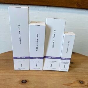 Rodan + Fields Unblemish Skincare Collection - White and Purple